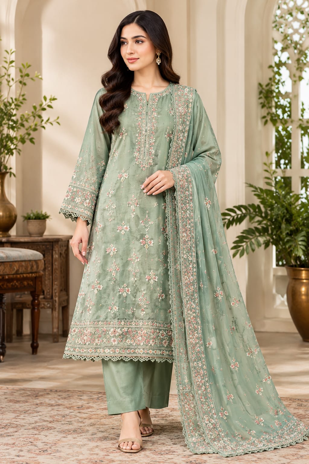 Rashmi Organza stone 4-Piece Suit